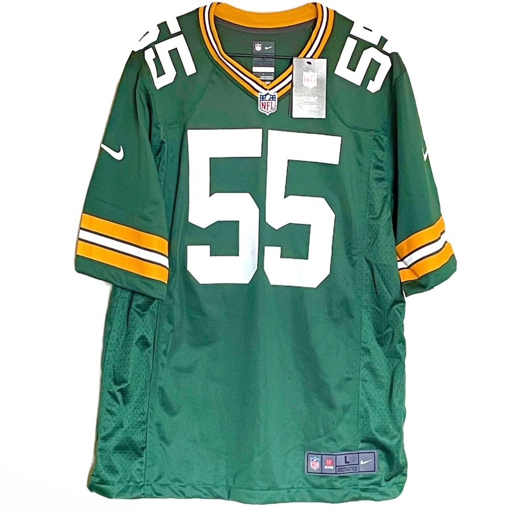 Nike On Field Green Bay Packers Za’Darius Smith #55 Football Jersey Size Large
